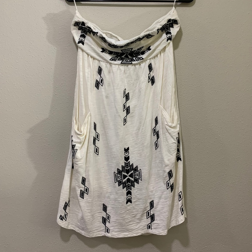 Aztec Strapless Dress